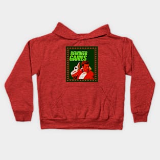 Reindeer Games Ugly Sweater with background Kids Hoodie